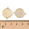 Flat Round Brass Connector Cabochon Settings X-KK-K414-13B-G-3