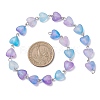 Iron Acrylic Handmade Heart Link Chains AJEW-JB01449-3