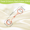 4Pcs 2 Colors Zinc Alloy D-Ring Anchor Shackle Clasps FIND-GA0004-31-2