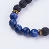 Adjustable Nylon Cord Braided Bead Bracelets BJEW-F308-57C-2