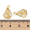 Brass Pave Natural Shell Mermaid Charms with Jump Rings KK-P283-10G-3