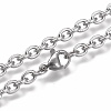 304 Stainless Steel Cable Chain Anklets AJEW-H100-01P-2