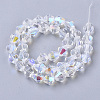Electroplate Glass Beads Strands LS-EGLA-Q118-8mm-C17-2