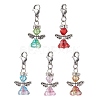 Angel Glass Pendant Decorations HJEW-TA00207-1