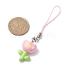 Flower Acrylic Mobile Straps HJEW-JM01883-4