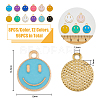 SUPERFINDINGS 96Pcs 12 Colors Alloy Enamel Charms ENAM-FH0001-60-2