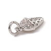 Brass Micro Pave Clear Cubic Zirconia Ice Cream Charms ZIRC-F132-69P-3