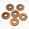 Natural Coconut Flat Round Bead COCB-P002-03-1