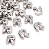 Letter Slider Beads for Watch Band Bracelet Making ALRI-O012-R-NR-2