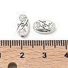 Oval with Flower Tibetan Style Alloy Beads LS-X-TIBEB-1199-AS-LF-2
