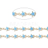 Handmade Alloy Enamel Star Link Chains ENAM-F138-01B-RS-2
