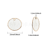 Electroplate Natural Capiz Shell Pendants SHEL-CA0001-001-2