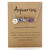 Natural Sodalite & Dalmatian Jasper & Amethyst Chip & Alloy Constellation Pendant Necklaces WGB0CBC-10-1