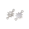Brass Pave Clear Cubic Zirconia Connector Charms KK-H524-14P-2