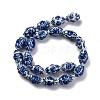 Handmade Blue and White Porcelain Beads Strands PORC-I027-08-2