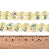 Electroplate Transparent Glass Beads Strands EGLA-N056-01A-11-4