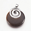 Natural & Synthetic Gemstone Pendants KK-F751-D-3