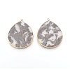 Natural Zebra Jasper Pendants G-E526-01I-2