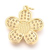 Brass Micro Pave Clear Cubic Zirconia Pendants X-KK-I683-05C-2