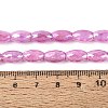 Anti-Tarnish Electroplate Glass Beads Strands EGLA-Q130-02A-11-4