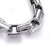 Retro 304 Stainless Steel Box Chain Bracelets BJEW-L631-24ASP-2