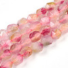 Dyed Natural White Jade Beads Strands G-T139-8mm-45T-2