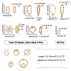 40Pcs 10 Style  Alloy Stud Earring Findings FIND-PH0008-36-4