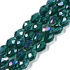 Transparent Electroplate Glass Beads Strands EGLA-N013-T8mm-B24-1