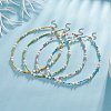 Acrylic Imitation Pearl & Glass Seed Beaded Necklace for Women NJEW-JN04278-2