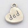 Family Theme Tibetan Style Alloy Charms TIBEP-X0066-AS-LF-3