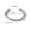 Hammered 304 Stainless Steel Cuff Bangles for Women HR8808-2-1