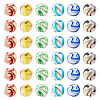 36Pcs 6 Colors Handmade Gold Sand Lampwork Beads LAMP-TA0002-61-1