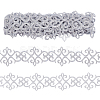 Polyester Floral Embroidery Lace Trim OCOR-WH0079-89-1