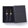 Natural Lapis Lazuli Dangle Earrings EJEW-JE03634-03-3