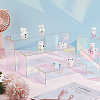 5Pcs 5 Sizes Transparent Acrylic Display Risers ODIS-WH0002-42-5