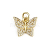 Brass Micro Pave Cubic Zirconia Charms KK-D409-37G-A-1