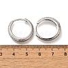 Rack Plating Brass Micro Pave Cubic Zirconia Hoop Earrings EJEW-H143-25P-01-5