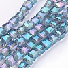 Electroplate Glass Bead Strands X-EGLA-R064-6mm-09-1