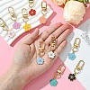 Alloy Enamel Sakura Pendant Decorations HJEW-YW00019-01-5