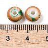 Opaque Spray Painted Glass Beads GLAA-G118-01V-3