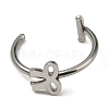 304 Stainless Steel Eyebrow Ring AJEW-H140-03P-2