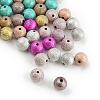 Spray Painted Acrylic Beads ACRP-Q018-8mm-M-1