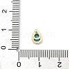 Teardrop Brass Micro Pave Cubic Zirconia Cabochons KK-P345-13G-B08-3