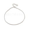 925 Sterling Silver Rope Chain Bracelets for Women BJEW-E101-01S-05-1