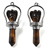 Natural Tiger Eye Pointed Big Pendants KK-H491-01P-02-1