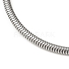 Tarnish Resistant 304 Stainless Steel European Round Snake Chains Bracelets X-STAS-J015-05-4