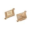 Alloy Textured Connector Charms AL-CBA75EE-12KCG-2