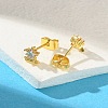 Brass Micro Pave Cubic Zirconia Stud Earrings For Women EJEW-B111-01G-02-2