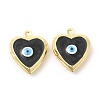 Brass Enamel Locket Pendants KK-E075-05G-02-2