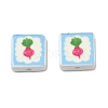 Printed Handmade Porcelain Beads PORC-G016-04P-1